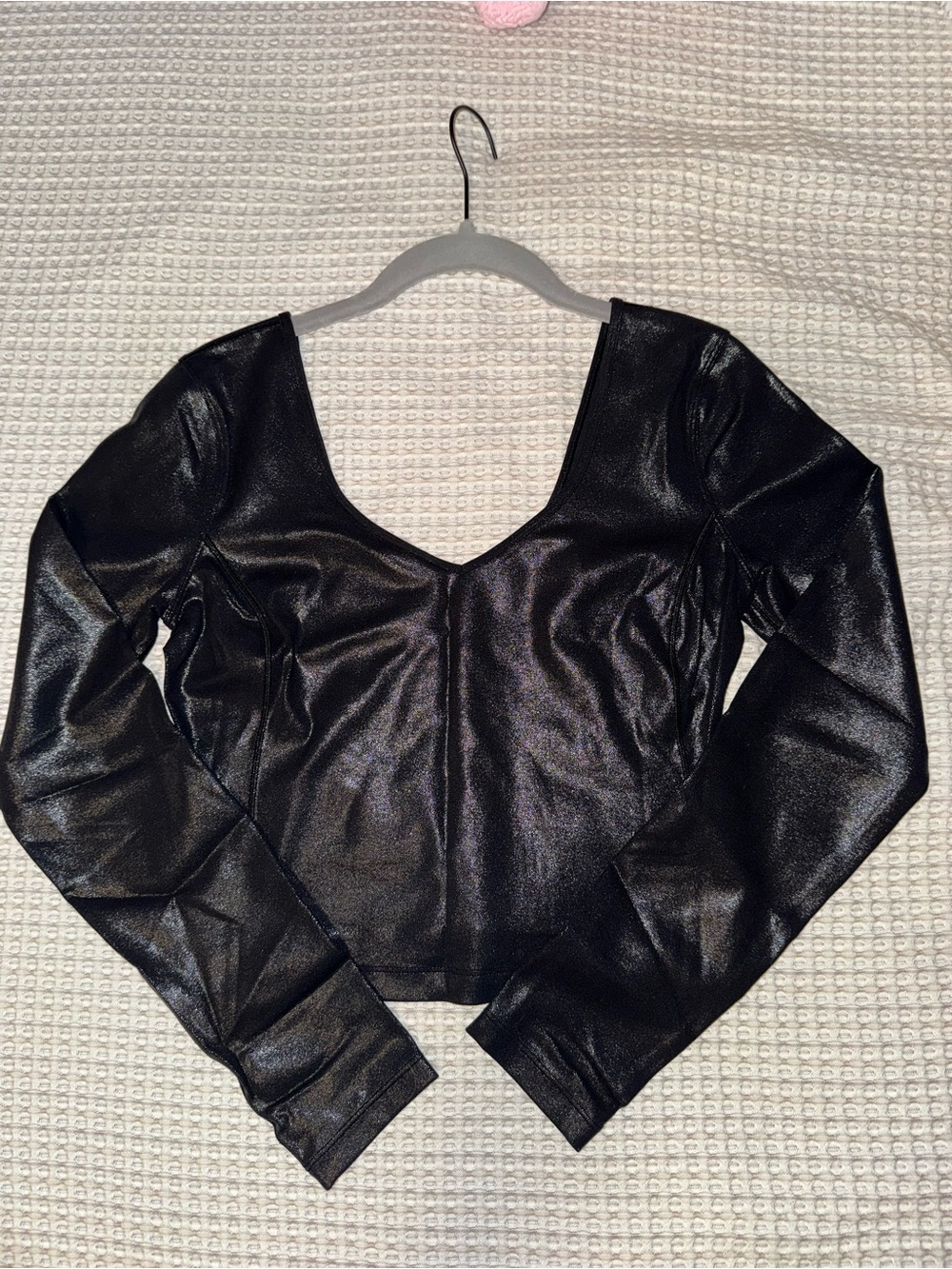 Lululemon Align Black Long Sleeve Shimmer Top - Picture 4 of 4